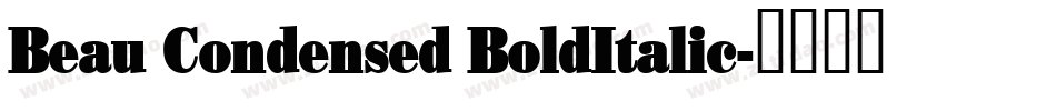 Beau Condensed BoldItalic字体转换